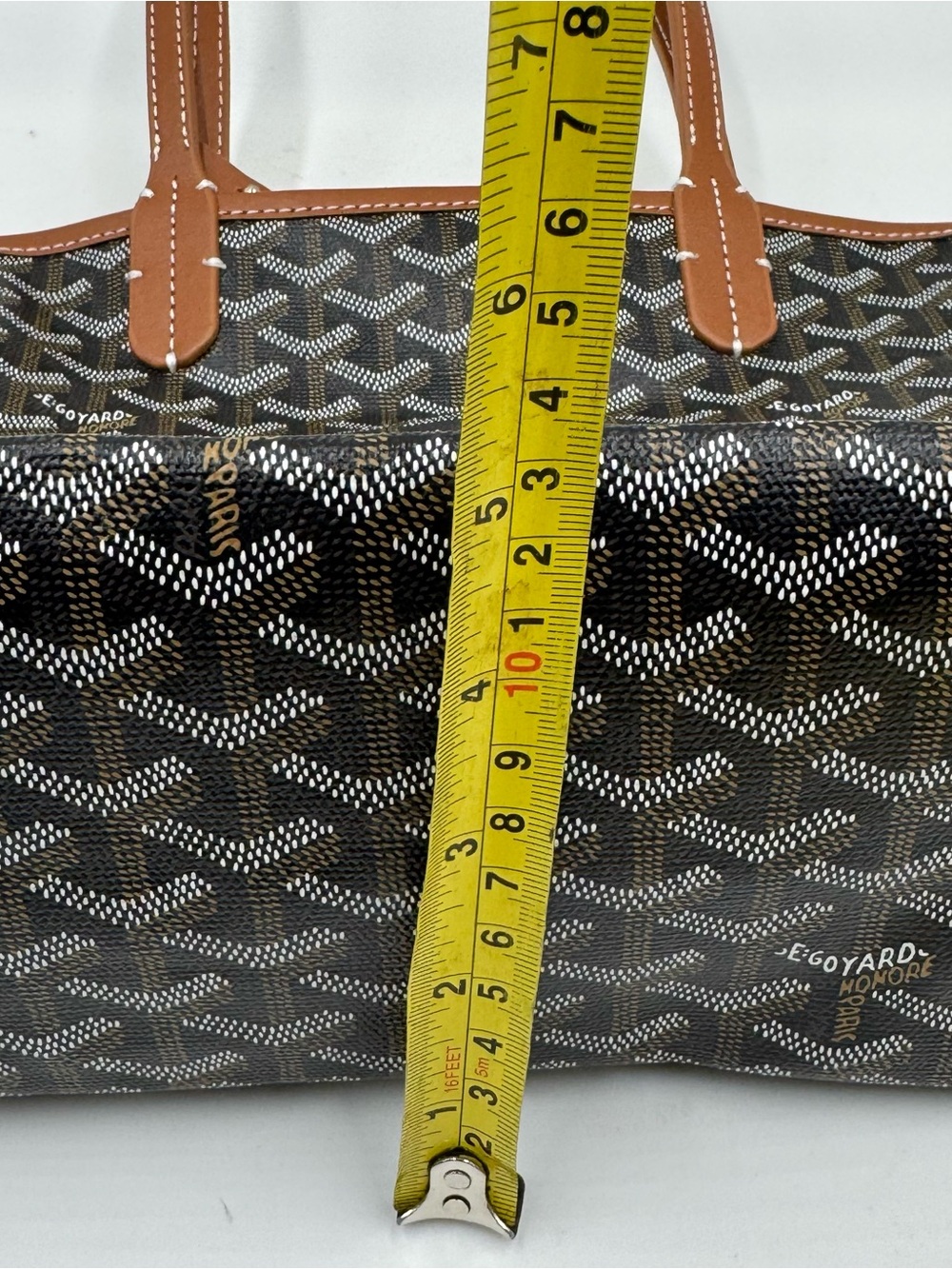 Source Unknown Brown and Black Patterned Tote - Picture 8 of 9